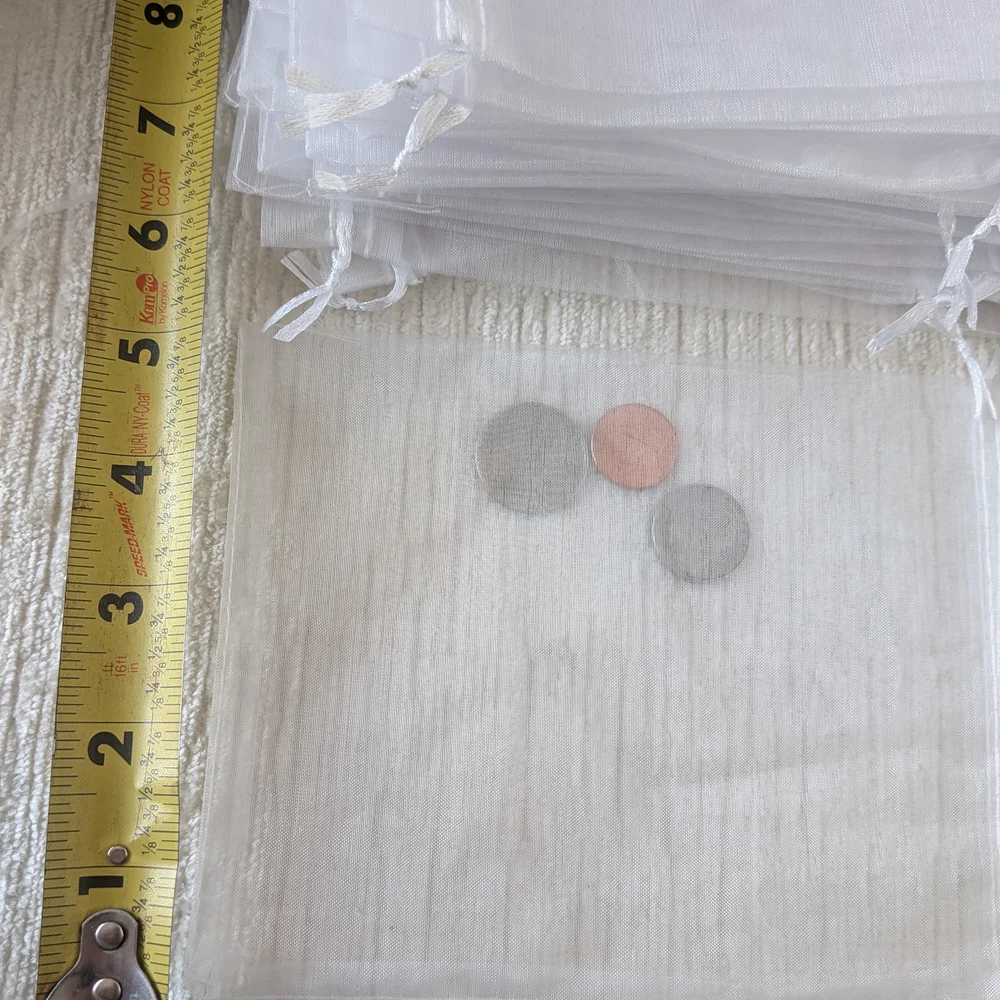 Organza Bags White 25 Pieces 5